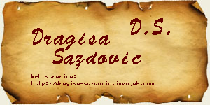 Dragiša Sazdović vizit kartica
